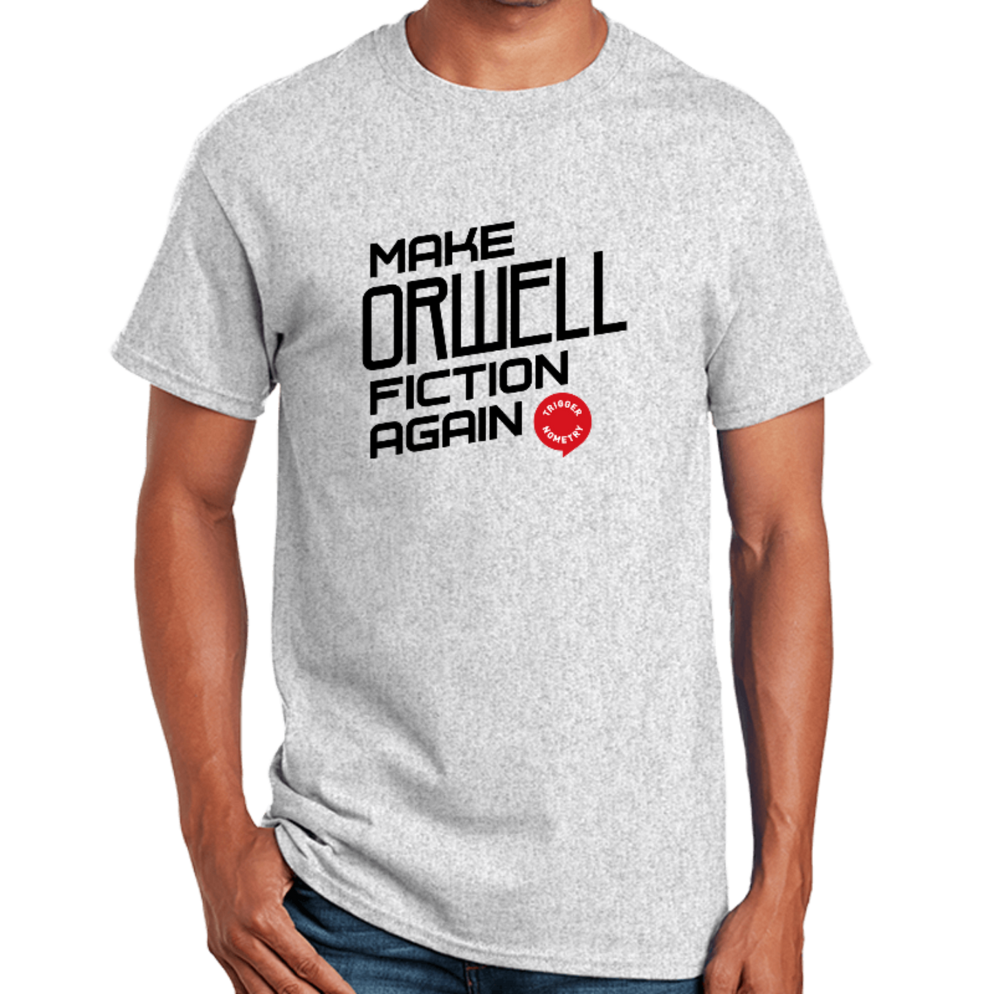 Make Orwell Fiction Again Short Sleeve T-Shirt V1 Light