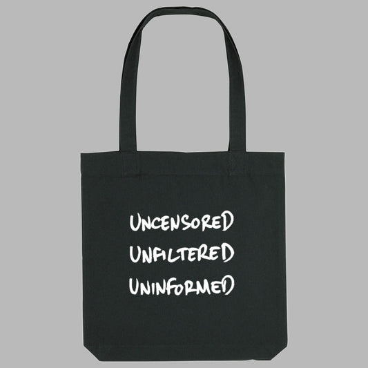 Uncensored Black Tote Bag
