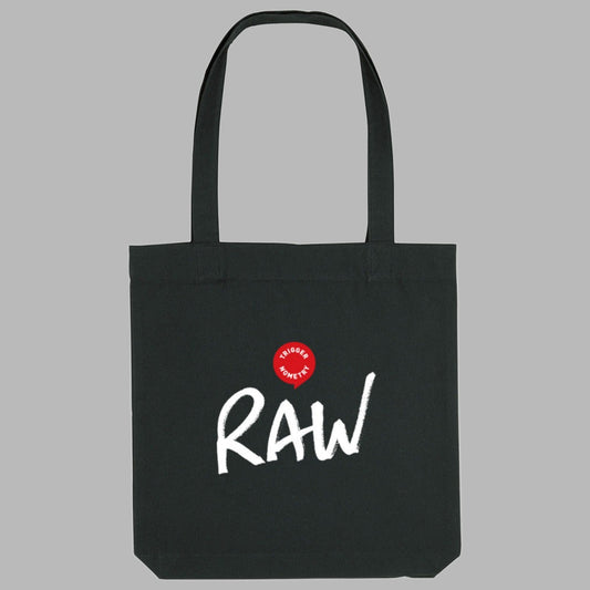 Raw Black Tote Bag