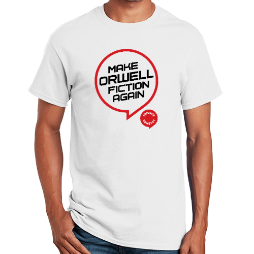 Make Orwell Fiction Again Short Sleeve T-Shirt V2 Light